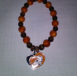 Football team beaded bracelet
